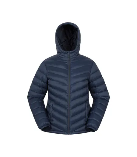 Womens/ladies Seasons Padded Jacket Blue Mountain Warehouse