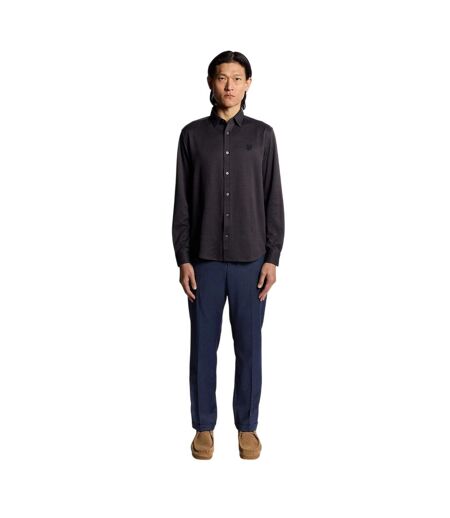 Chino Uni À Taille Mi-haute Homme Bleu Foncé Lyle & Scott