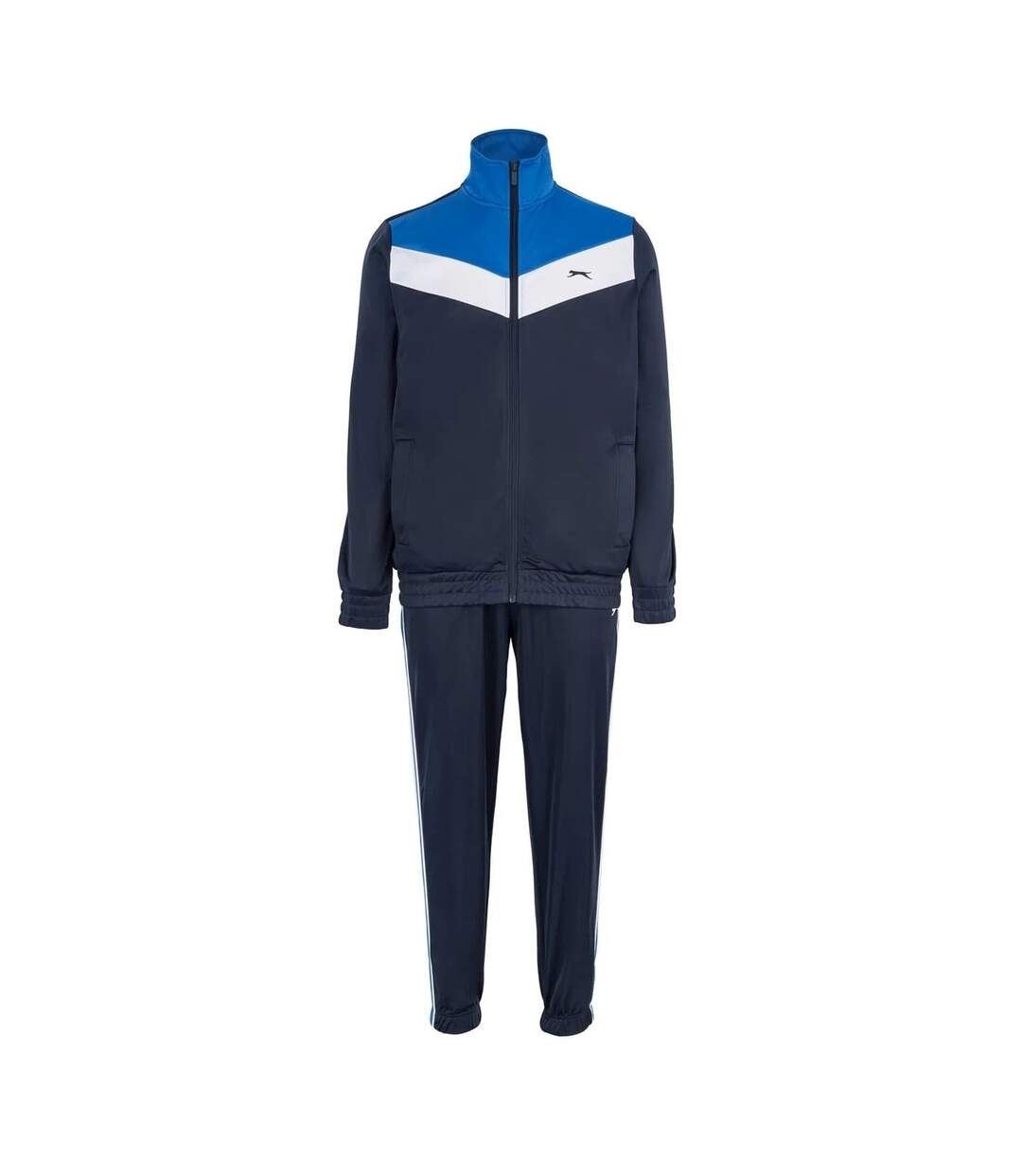 Mens Chevron Lightweight Tracksuit Set Royal Blue White Slazenger-2