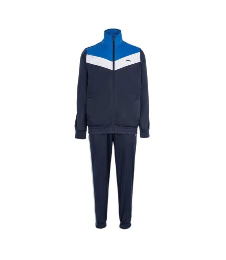 Mens Chevron Lightweight Tracksuit Set Royal Blue White Slazenger