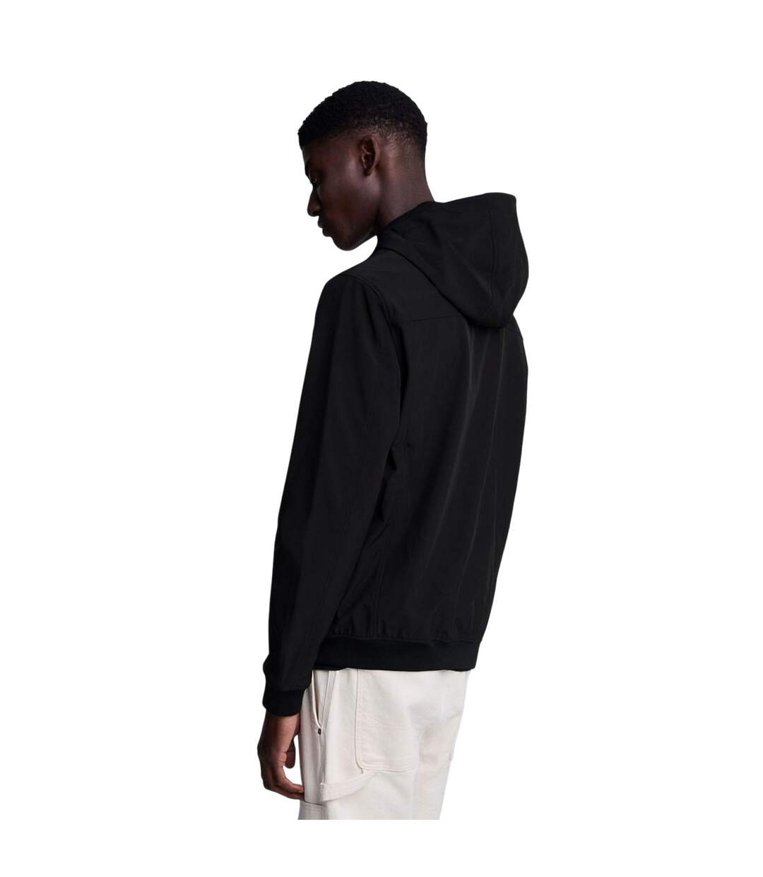 Mens Fleece Lined Soft Shell Jacket Black Lyle & Scott-3