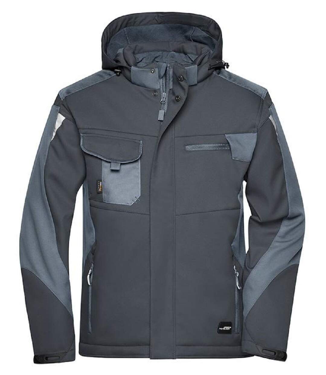 Veste hiver softshell Unisexe - JN824 - noir et carbone