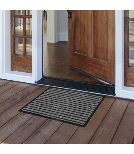 Tapis d'Entrée Anti-Poussière Toscan 40x60cm Noir & Gris