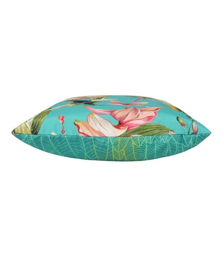 Hummingbird outdoor cushion cover 43cm x 43cm blue Evans Lichfield