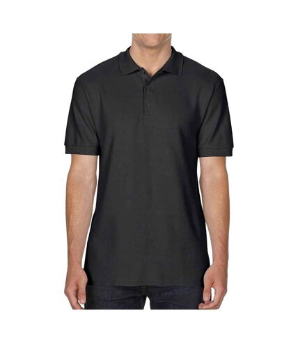 Unisex adult sports polo shirt black Gildan