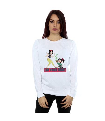 Disney Sweat Womens/Ladies Wreck It Ralph Eat Your Fruit (Blanc) - UTBI43085