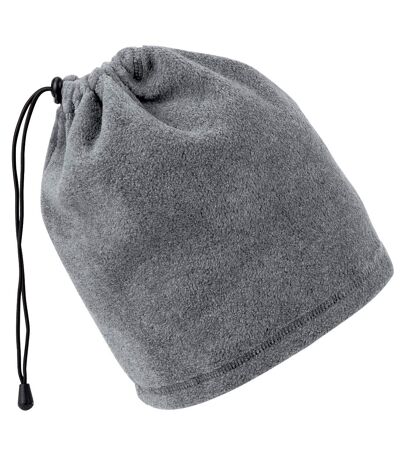 Beechfield Unisex Suprafleece™ Anti-Pilling 2in1 Winter Hat and Neck Warmer/Snood (Charcoal)