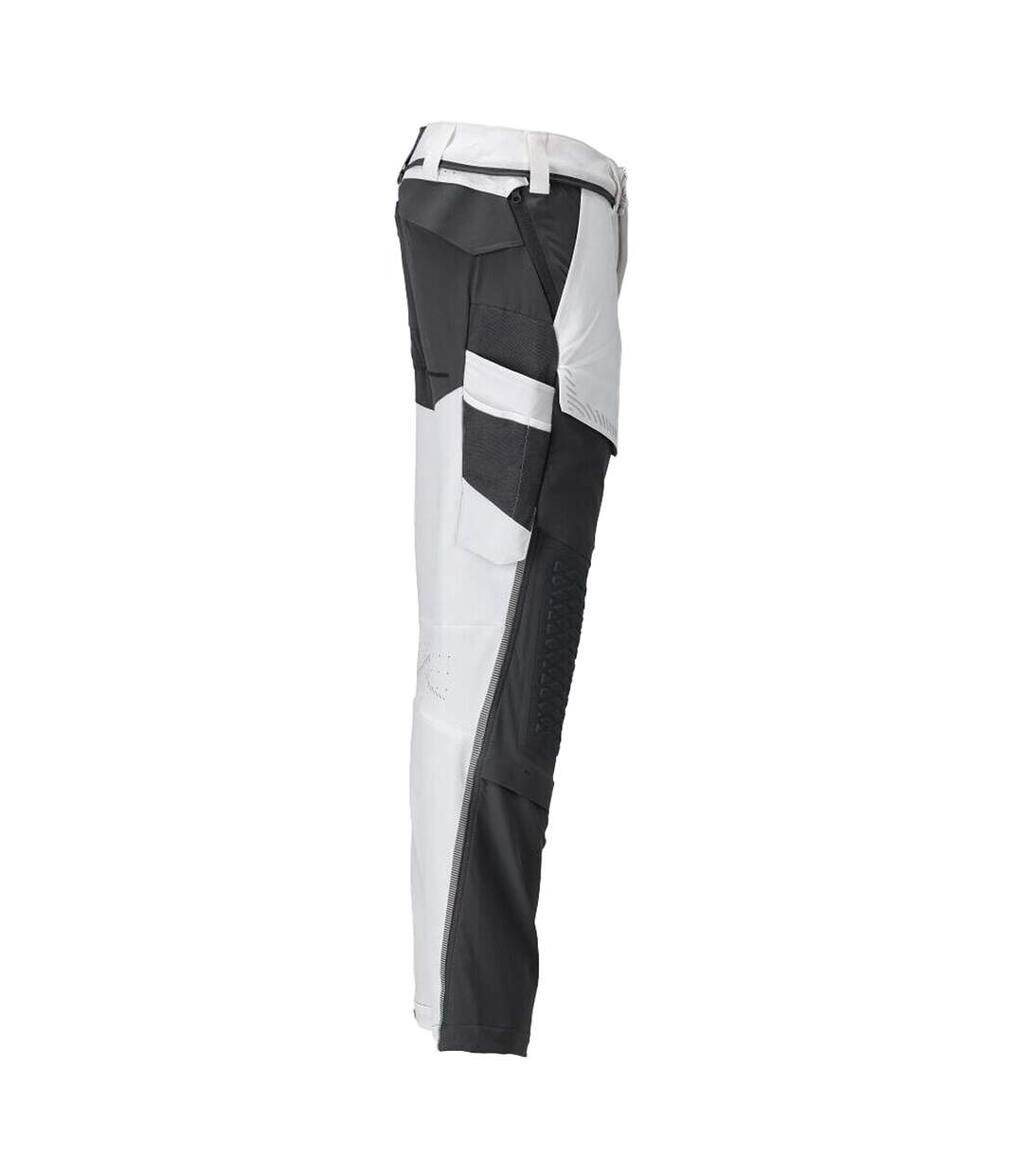 Pantalon De Travail Customised Homme Blanc Gris Pierre Mascot-3