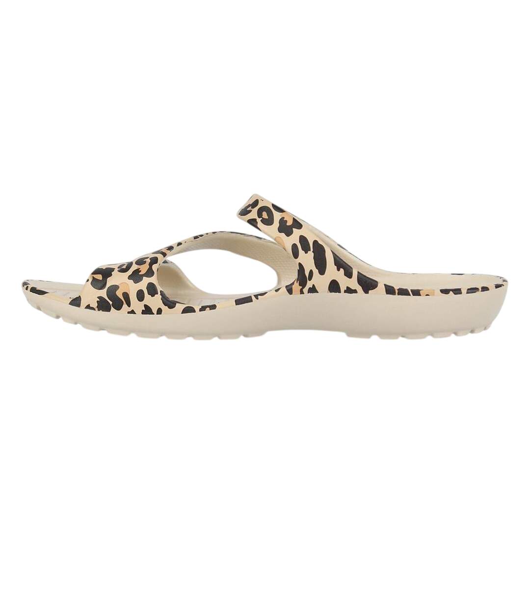 Womens/ladies Leopard Print Sandals Beige Black Hot Tuna-3