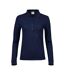Tee Jays Womens/Ladies Luxury Stretch Long-Sleeved Polo Shirt (Navy)