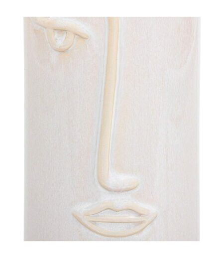 Vase Déco Visage Soleya 25cm Blanc