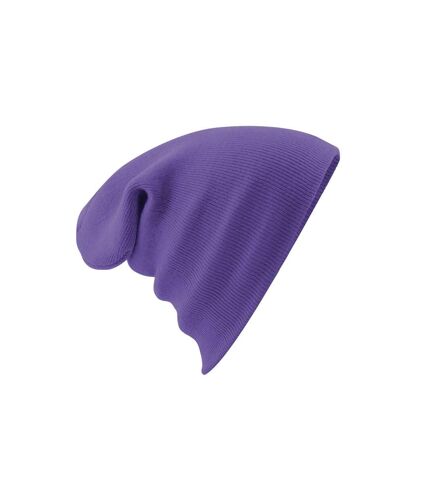 Bonnet à revers mixte violet Beechfield