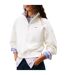 Womens/ladies Zip Neck Sweatshirt Ecru Tommy Jeans-1