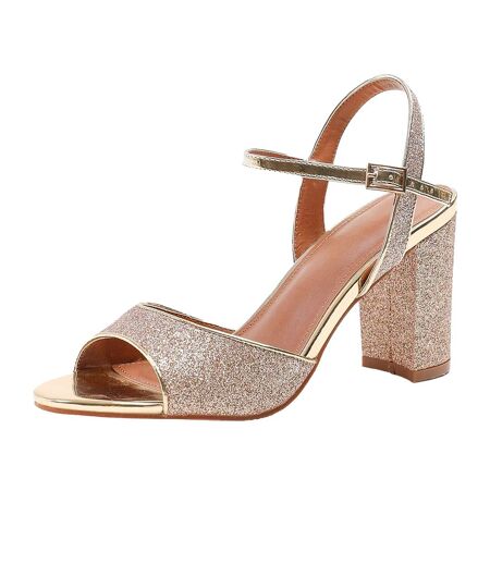 Sandales Larges Florence Femme Doré Where´s That From