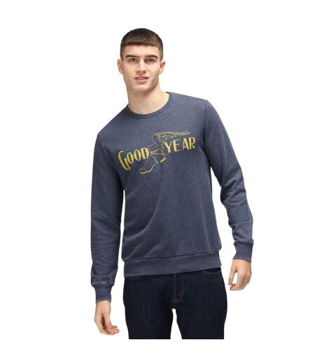 Sweat Motif/style Logo Homme Bleu Goodyear