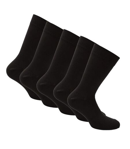 Pack Of 5  Mens Kinley Dress Socks  Black Farah