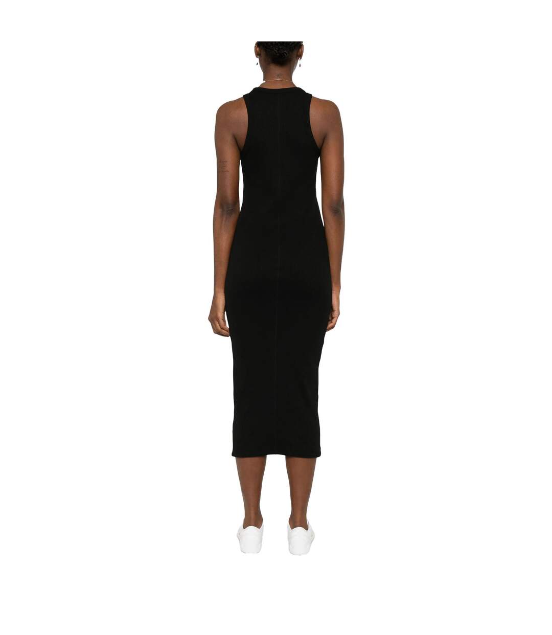 Robe Mi-longue Sans Manches Femme Noir Lacoste-3