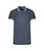 Polo Motif Col À Double Rayure Adulte Bleu Marine Blanc Cavalli Class-1