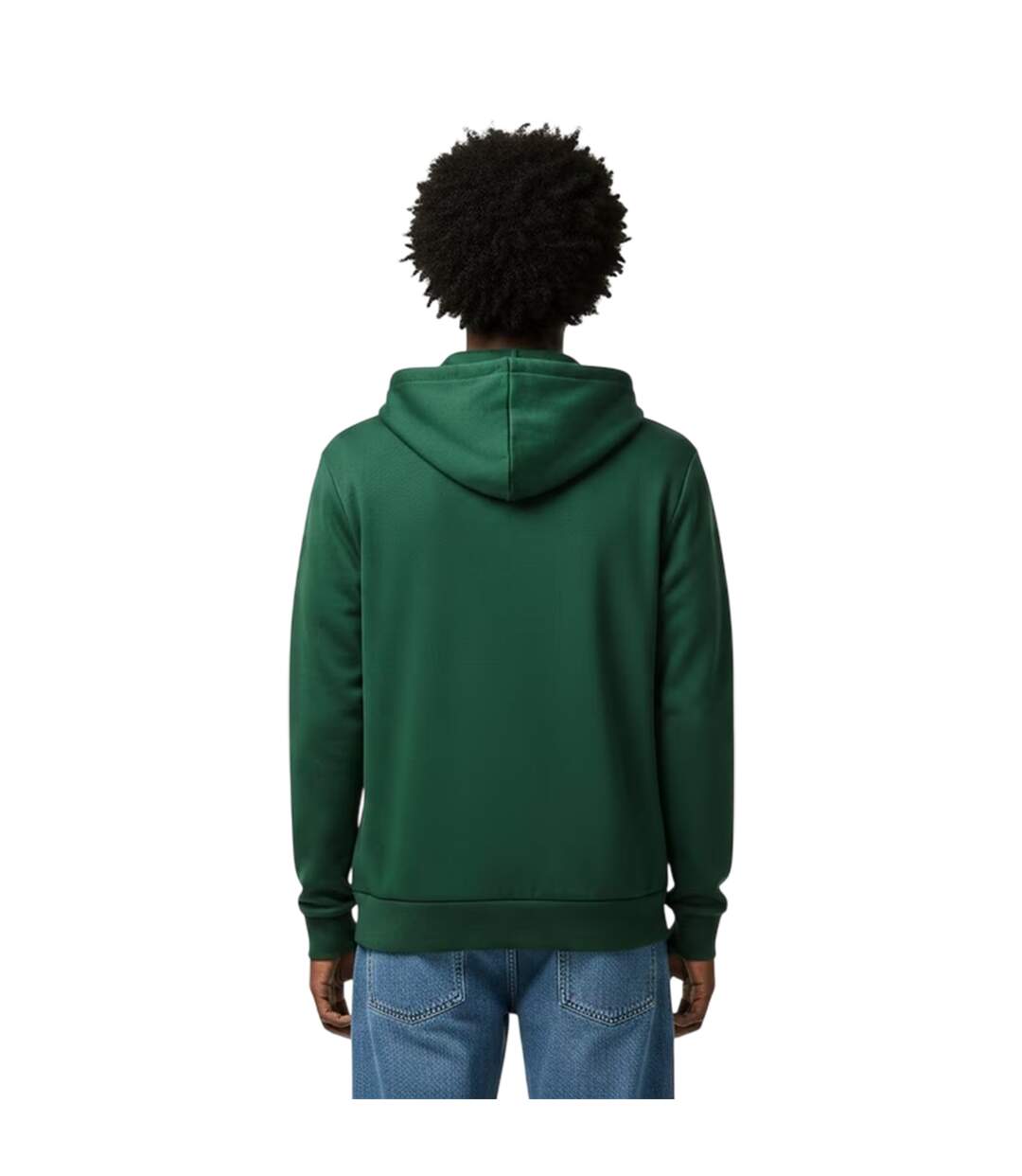 Mens Basic Logo Cotton Blend Full Zip Hoodie Green Lacoste-4