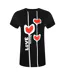 Womens/ladies Heart T-shirt Black Love Moschino-1