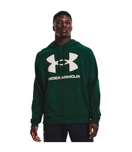 Sweat À Capuche Entraînement Style Gros Logo Rival Homme Vert Foncé Under Armour