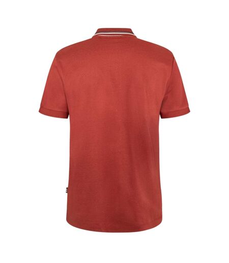 Polo Manches Courtes Motif/style Détail Contrasté Homme Marron Boss