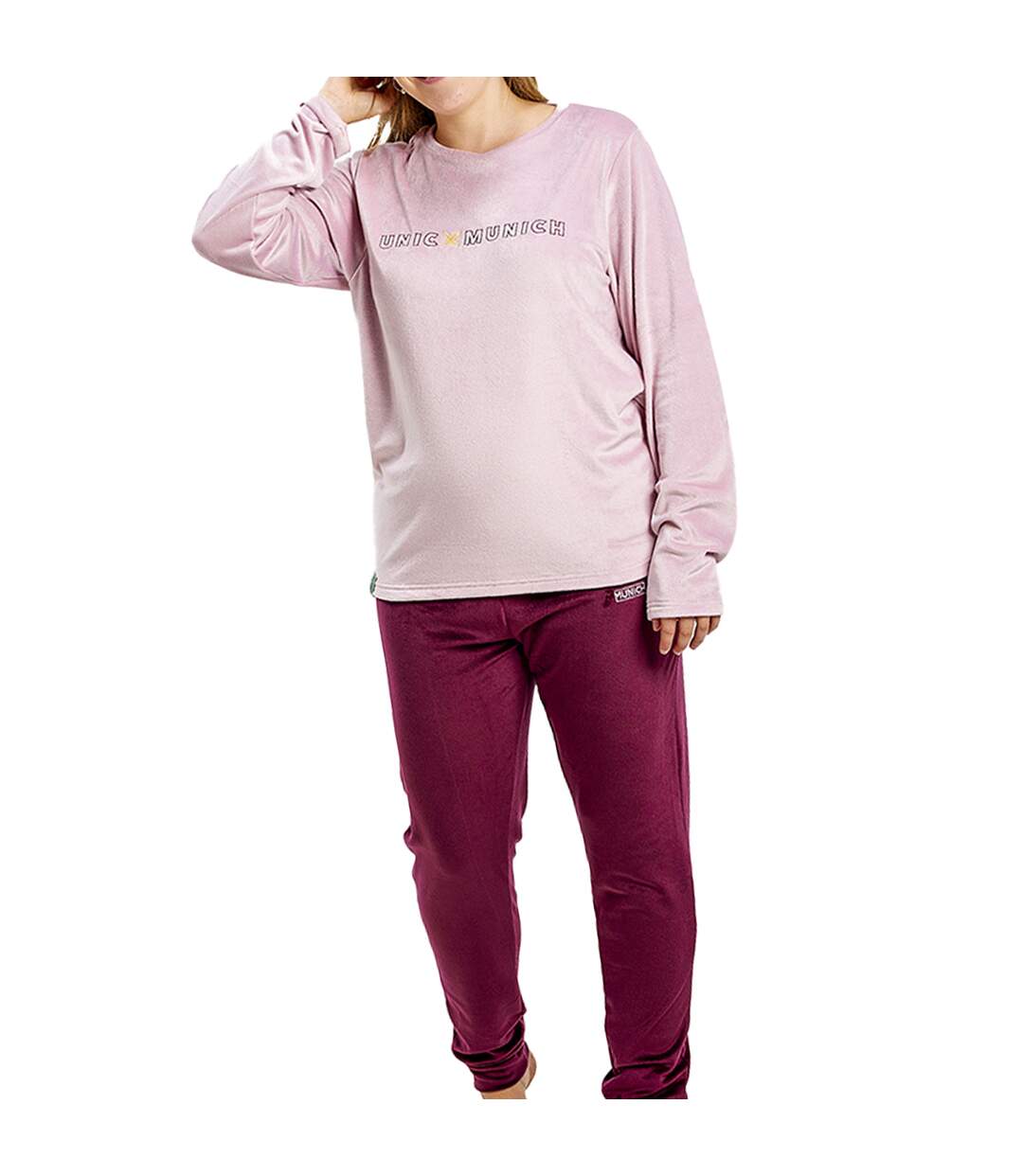 Winter pajamas long sleeve velvet MU5 women-2