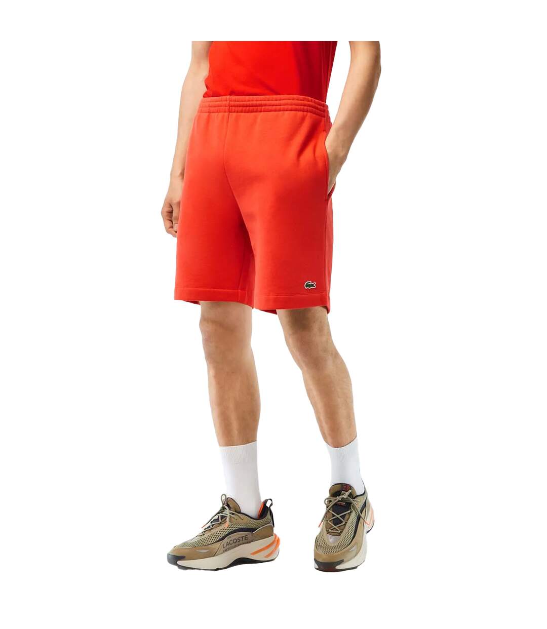 Mens Fleece Regular Shorts Orange Lacoste-3
