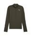 Mens Cloudspun Quarter Zip Long-sleeved Top Dark Olive Puma-1