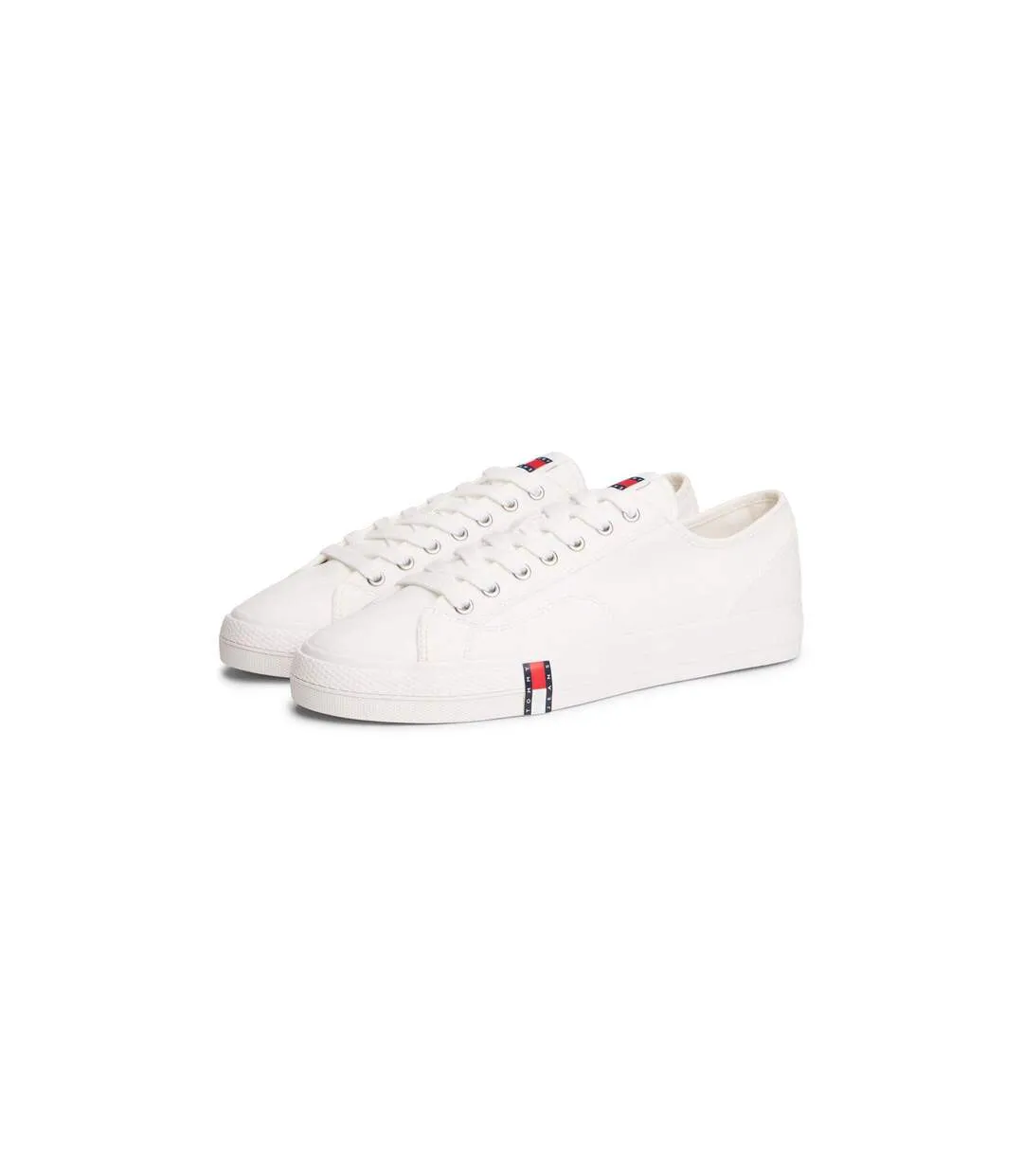 Mens Canvas Flat Trainers Ecru Tommy Jeans-2