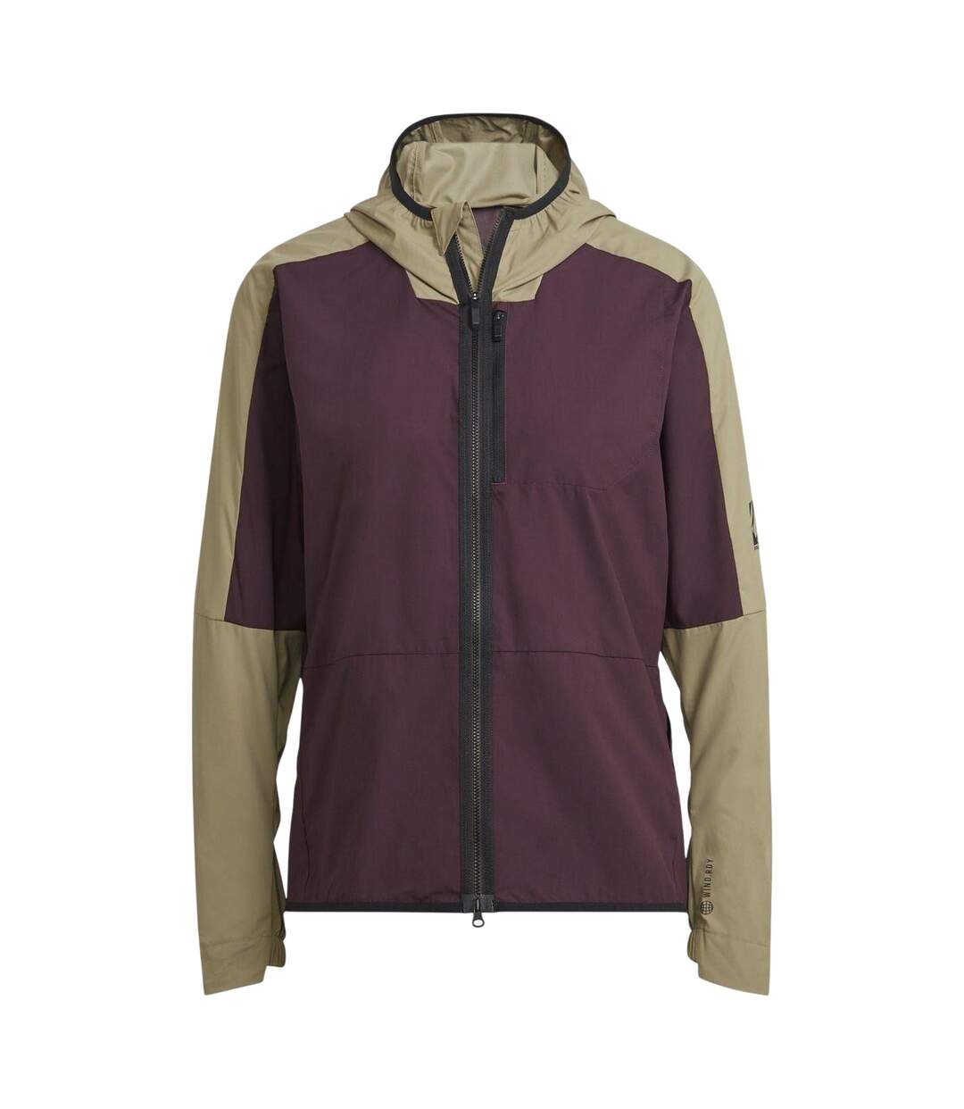 Womens/ladies Two Tone Windbreaker Maroon Beige Five Ten-2