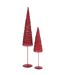 Sapin de Noël sur Socle Glitter 58cm Rouge-2
