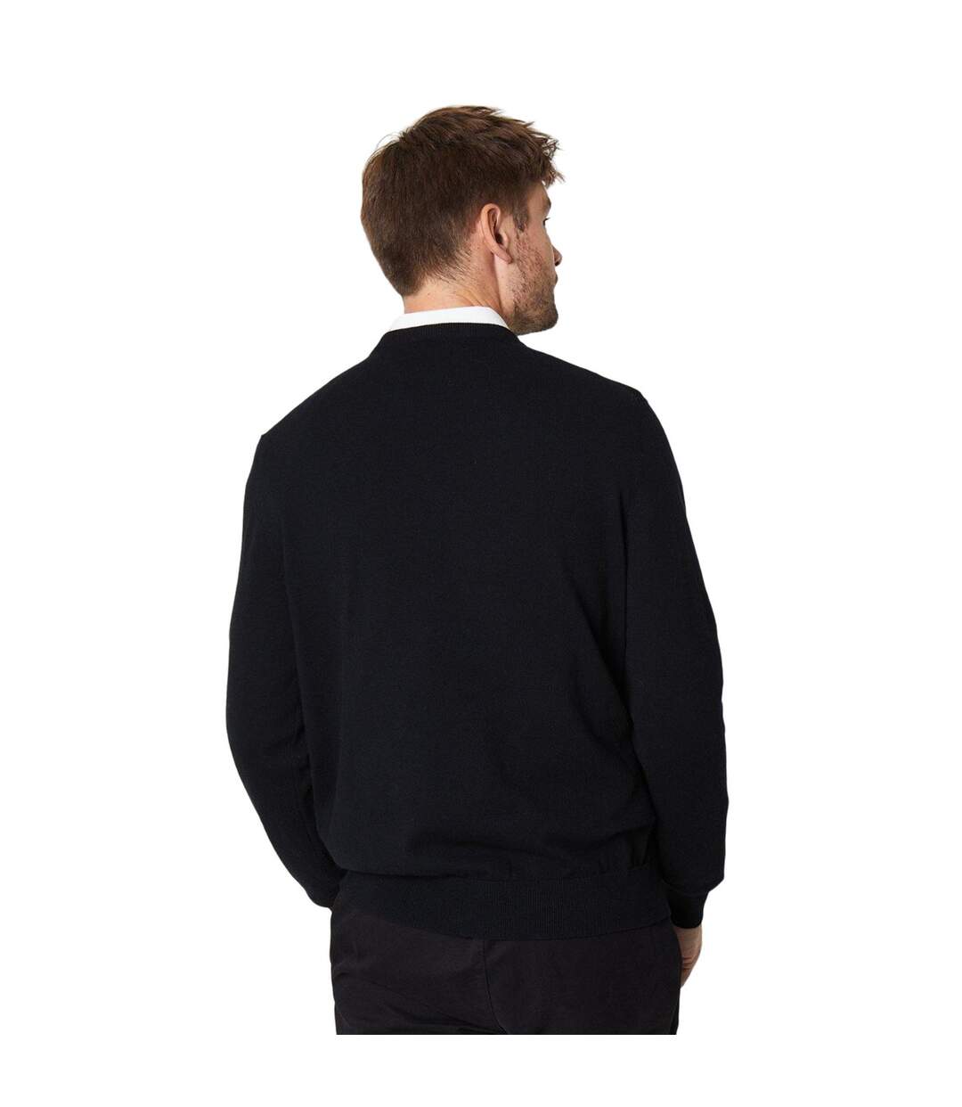 Mens rich cotton crew neck jumper black Burton-2