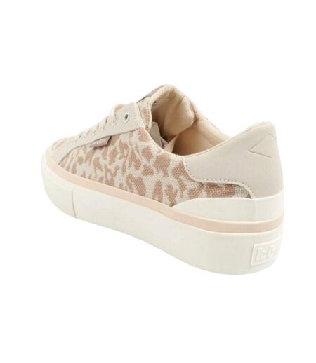 Baskets Motif/style Imprimé Léopard Femme Beige Lee Cooper