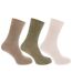 Mens Casual Non Elastic Bamboo Viscose Socks (Pack Of 3) (Green/Beige/Cream) - UTMB376