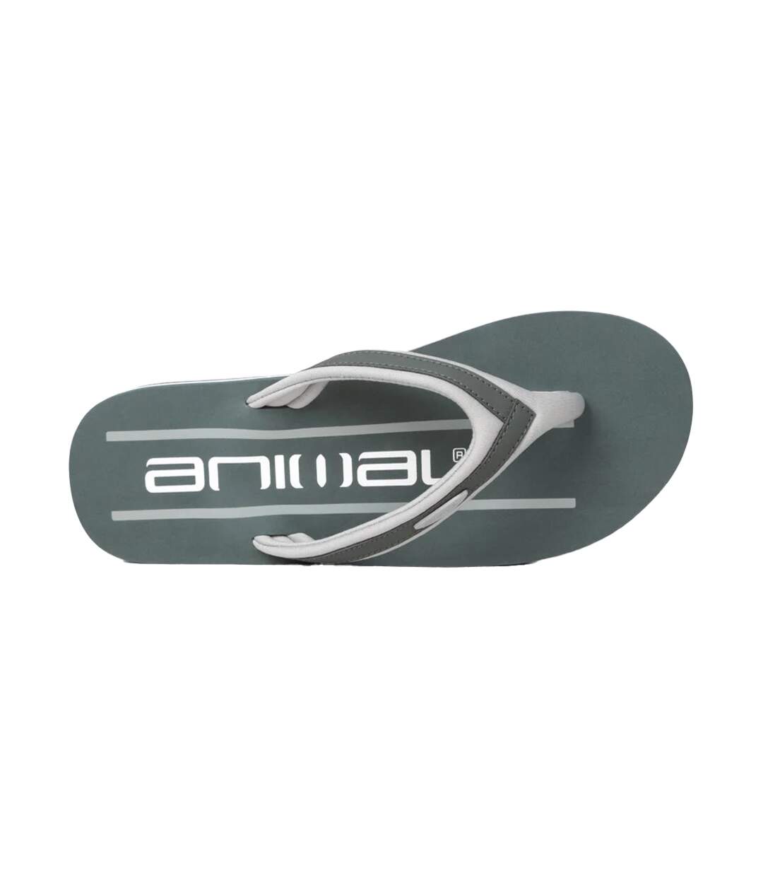 Mens Jekyl Logo Flip Flops Dark Khaki Animal-2