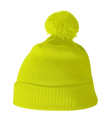 Bonnet snowstar adulte jaune fluo Beechfield