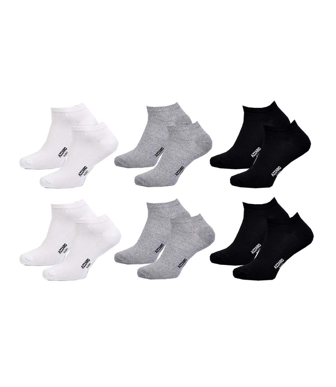 Chaussettes homme AZZARO Confort et qualité -Assortiment modèles photos selon arrivages- - Pack de 6-1