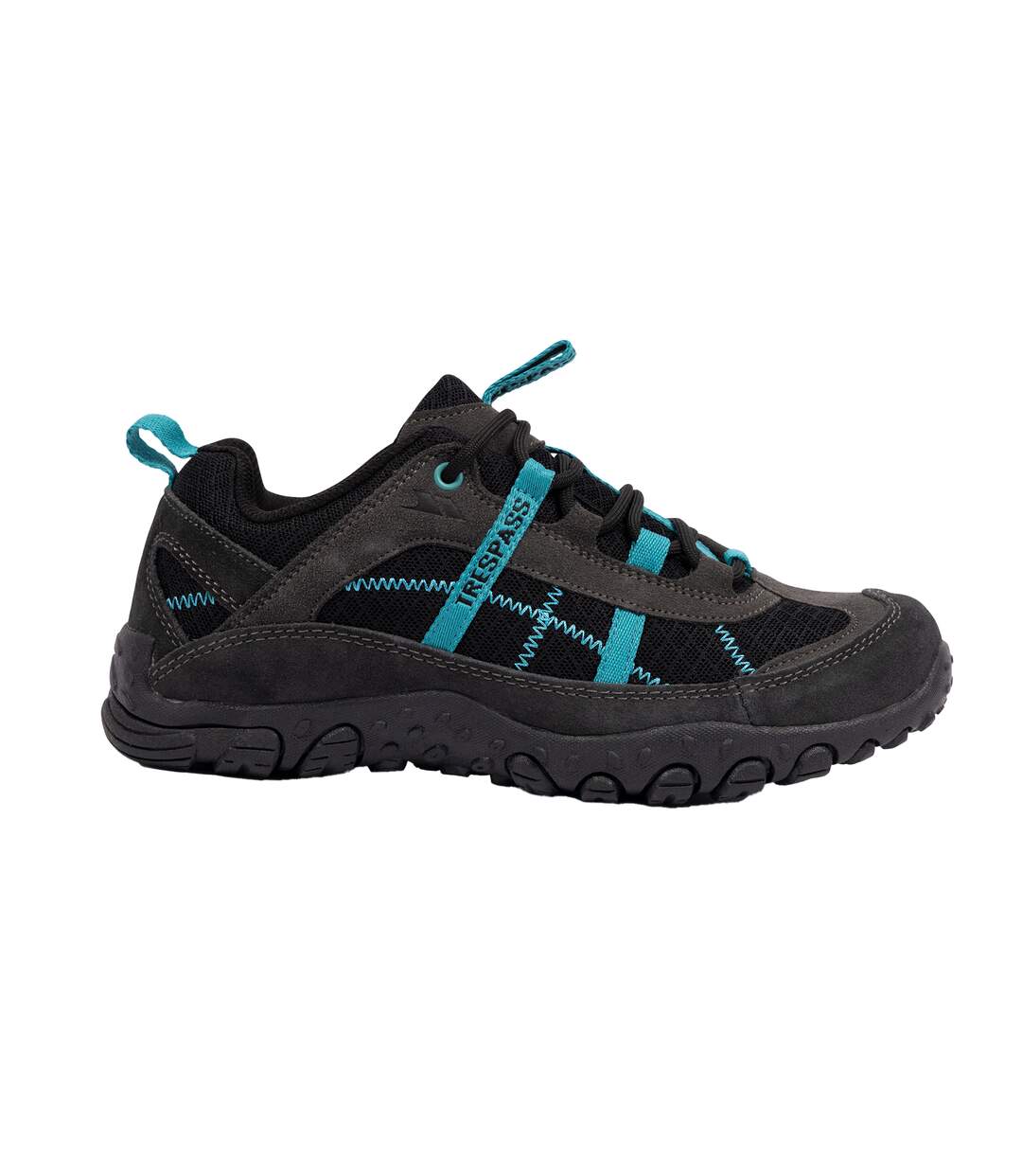 Womens/ladies fell lightweight walking shoes charcoal/teal Trespass-4