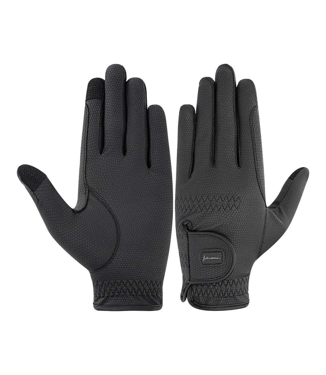 Unisex Adult Wellington Competition Riding Gloves Black Whitaker-1