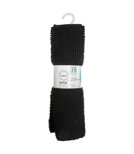 Tapis de Salle de Bain Chenille 50x80cm Noir