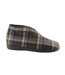 Sleepers Mens Jed II Thermal Zip Check Bootee Slippers (Grey) - UTDF834