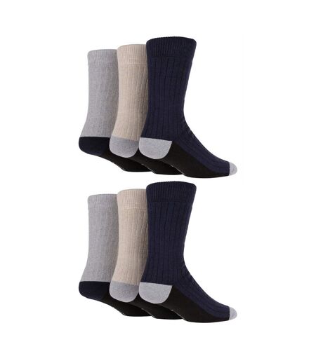 Wildfeet - 6 Paires Homme Chaussettes Bottes Coton Randonnée