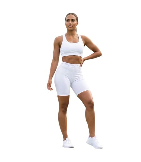 Womens/ladies Jersey Cycling Shorts White Missy Empire