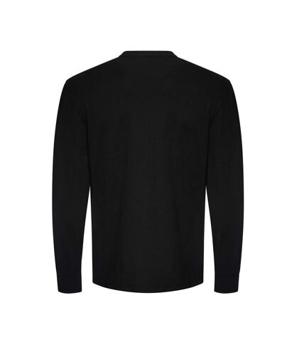 Awdis Unisex Adult Oversized Long-Sleeved T-Shirt (Deep Black)