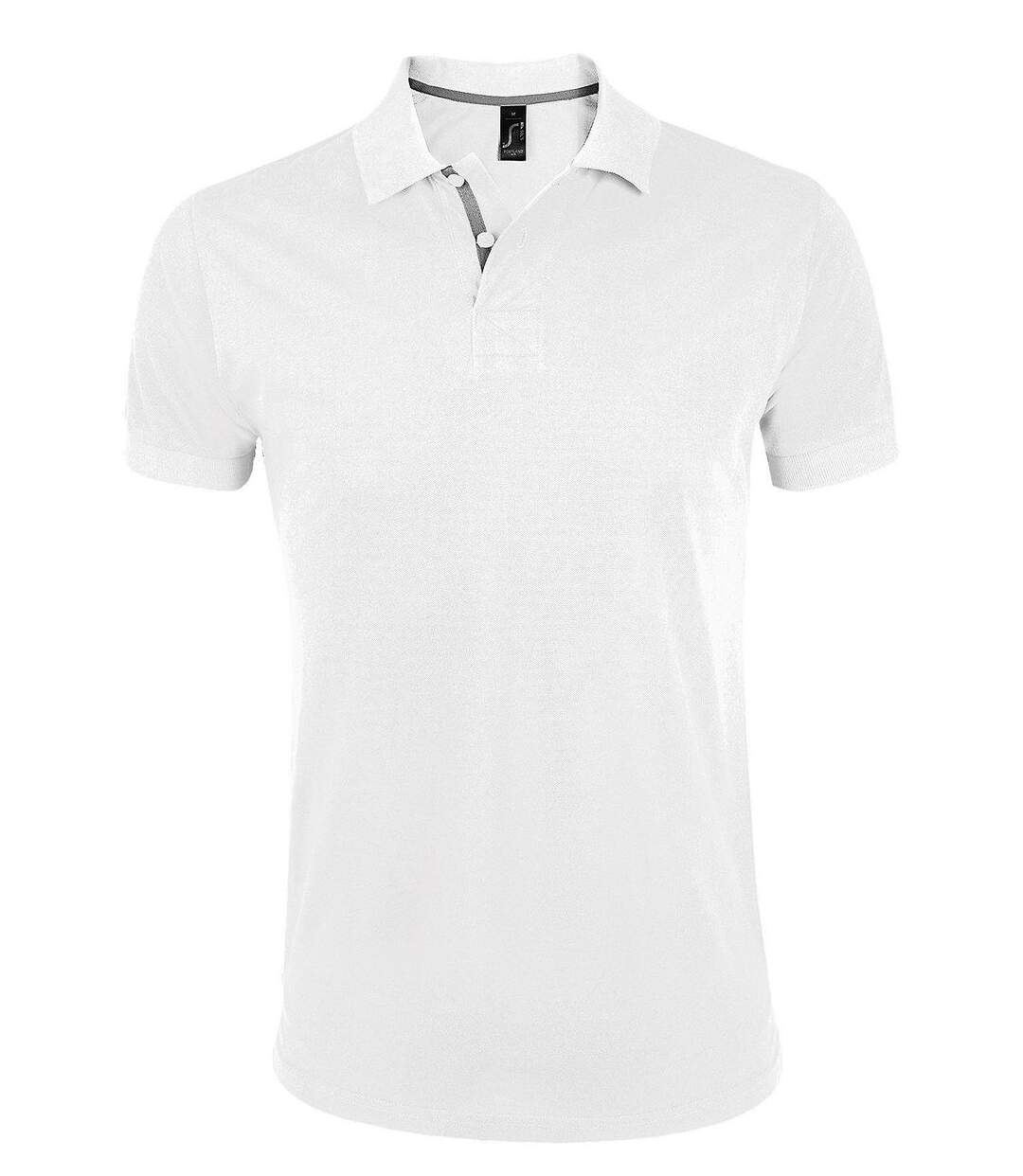 Polo manches courtes - homme - 00574 - blanc