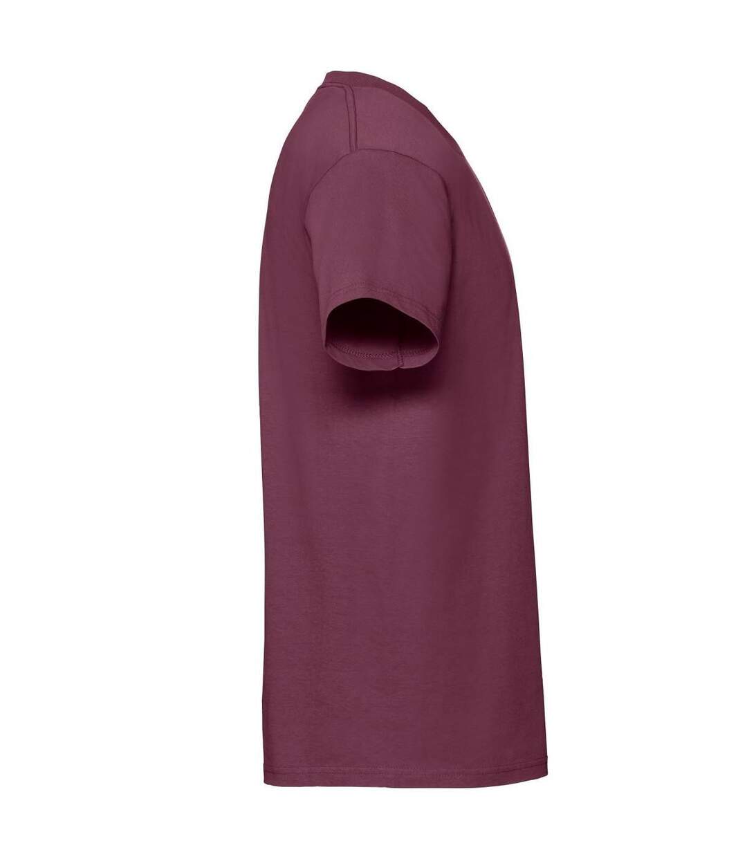 T-shirt Iconic Premium Homme Bordeaux Fruit Of The Loom-3