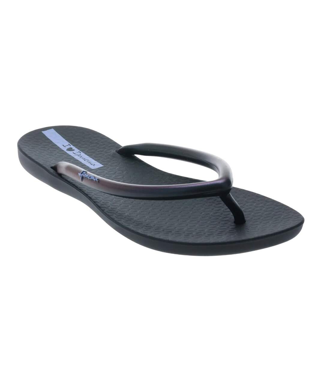 Womens/ladies wave bubble flip flops black Ipanema-1