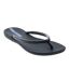 Womens/ladies wave bubble flip flops black Ipanema-1