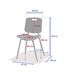 Lot de 2 chaises hautes de jardin en aluminium TERZANO - Beige et argile-2